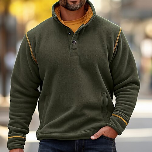 Homme Sweat shirt Noir Vert Véronèse bleu marine Café Col Mao Bloc de couleur Patchwork Sport Loisir du quotidien Vacances Vêtement de rue basique Décontractées Automne hiver Vêtement Tenue Pulls
Homme Sweat shirt Noir Vert Véronèse bleu marine Café Col Mao Bloc de couleur Patchwork Sport Loisir du quotidien Vacances Vêtement de rue basique Décontractées Automne hiver Vêtement Tenue Pulls