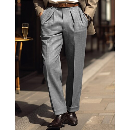 Homme pantalon de costume Pantalon Pantalon de costume Poche avant Jambe droite Plaid Confort Entreprise du quotidien Vacances Mode Chic et moderne Noir Marron
Homme pantalon de costume Pantalon Pantalon de costume Poche avant Jambe droite Plaid Confort Entreprise du quotidien Vacances Mode Chic et moderne Noir Marron