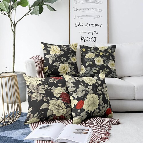 Vintage Floral Double Side Pillow Cover 4PC Soft Decorative Square Cushion Case Pillowcase for Bedroom Livingroom Sofa Couch Chair
Vintage Floral Double Side Pillow Cover 4PC Soft Decorative Square Cushion Case Pillowcase for Bedroom Livingroom Sofa Couch Chair
