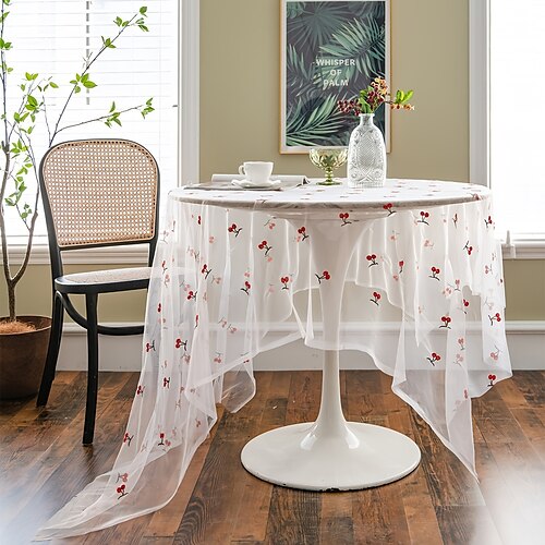 Mantel redondo blanco, mantel pastoral floral, mantel lavable para interior y exterior, decoración de granja, picnic
Mantel redondo blanco, mantel pastoral floral, mantel lavable para interior y exterior, decoración de granja, picnic