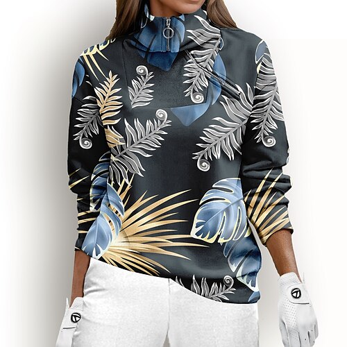 Femme Sweat à capuche de golf Pull de golf Sweat Golf Chaud Respirable Evacuation de l'humidité manche longue Vêtements d'extérieur de golf Top Standard 1/4 Zip Col Montant Feuille Imprimé Printemps
Femme Sweat à capuche de golf Pull de golf Sweat Golf Chaud Respirable Evacuation de l'humidité manche longue Vêtements d'extérieur de golf Top Standard 1/4 Zip Col Montant Feuille Imprimé Printemps