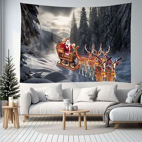 Christmas Santa Sled Hanging Tapestry Wall Art Xmas Large Tapestry Mural Decor Photograph Backdrop Blanket Curtain Home Bedroom Living Room Decoration
Christmas Santa Sled Hanging Tapestry Wall Art Xmas Large Tapestry Mural Decor Photograph Backdrop Blanket Curtain Home Bedroom Living Room Decoration