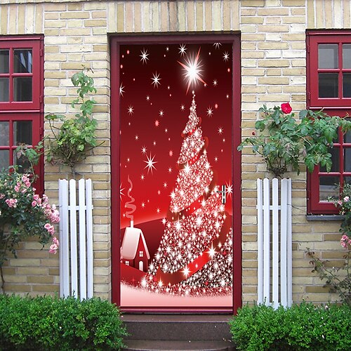 Autocollant de porte de noël 3d-autocollants de porte de noël décor porte murale papier peint amovible couverture de porte décoration vinyle stickers muraux pour porte
Autocollant de porte de noël 3d-autocollants de porte de noël décor porte murale papier peint amovible couverture de porte décoration vinyle stickers muraux pour porte