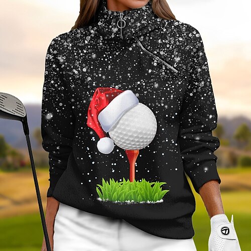Mujer Sudadera con capucha de golf Jersey de golf Sudadera Golf Mantiene abrigado Transpirable Dispersor de humedad Manga Larga Ropa de golf Camiseta Ajuste regular 1/4 cremallera Cuello alto Impreso
Mujer Sudadera con capucha de golf Jersey de golf Sudadera Golf Mantiene abrigado Transpirable Dispersor de humedad Manga Larga Ropa de golf Camiseta Ajuste regular 1/4 cremallera Cuello alto Impreso