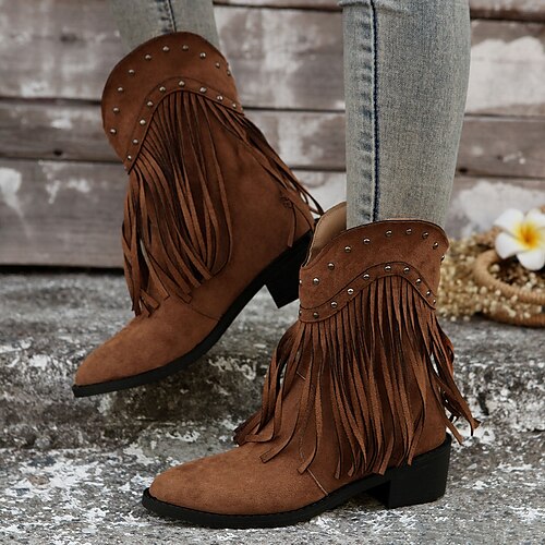 Femme Bottes Bottes Cow boy Grandes Tailles Extérieur du quotidien Bottes genou Gland Talon bloc Talon Bottier Bout rond Rétro Vintage Décontractées Confort Faux Cuir Fermeture Couleur unie Noir
Femme Bottes Bottes Cow boy Grandes Tailles Extérieur du quotidien Bottes genou Gland Talon bloc Talon Bottier Bout rond Rétro Vintage Décontractées Confort Faux Cuir Fermeture Couleur unie Noir