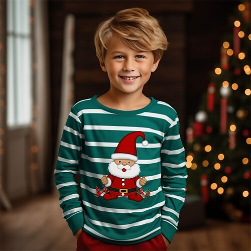 Weihnachten Jungen 3D Weihnachtsmann Streifen T-Shirt Hemd Langarm 3D-Druck Herbst Winter Sport Modisch Strassenmode Polyester kinderkleidung 3-12 Jahre Rundhalsausschnitt Outdoor Casual Täglich
Weihnachten Jungen 3D Weihnachtsmann Streifen T-Shirt Hemd Langarm 3D-Druck Herbst Winter Sport Modisch Strassenmode Polyester kinderkleidung 3-12 Jahre Rundhalsausschnitt Outdoor Casual Täglich