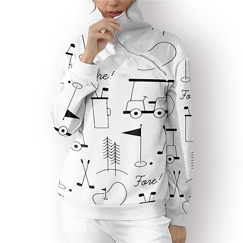 Damen Golf-Hoodie Golfpullover Golf-Sweatshirt warm Atmungsaktiv Feuchtigkeitsableitung Langarm Golf-Oberbekleidung Shirt Regular Fit 1/4 Reißverschluss Stehkragen Bedruckt Frühling Herbst Tennis
Damen Golf-Hoodie Golfpullover Golf-Sweatshirt warm Atmungsaktiv Feuchtigkeitsableitung Langarm Golf-Oberbekleidung Shirt Regular Fit 1/4 Reißverschluss Stehkragen Bedruckt Frühling Herbst Tennis