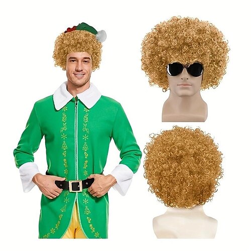 1pc Men's Curly Wig, Christmas Elf, Halloween Disco, Rock Curly, 70s Men's Wig, Cosplay Clothing Synthetic Wig
1pc Men's Curly Wig, Christmas Elf, Halloween Disco, Rock Curly, 70s Men's Wig, Cosplay Clothing Synthetic Wig
