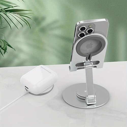 3-in-1 kabelloser Ladeständer, Ladegerät, Telefonhalter, magnetischer, kabelloser, faltbarer Telefonständer, 360°-Drehung, Ladegerät aus Aluminiumlegierung, Desktop-Telefonständer
3-in-1 kabelloser Ladeständer, Ladegerät, Telefonhalter, magnetischer, kabelloser, faltbarer Telefonständer, 360°-Drehung, Ladegerät aus Aluminiumlegierung, Desktop-Telefonständer