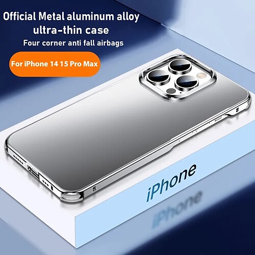 Handyhülle für iPhone 15 14 Pro Max Hülle Metall Aluminiumlegierung ultradünn Zuckerguss Schutzhülle iPhone 15 Pro Originalfarbe Telefonrückseite
Handyhülle für iPhone 15 14 Pro Max Hülle Metall Aluminiumlegierung ultradünn Zuckerguss Schutzhülle iPhone 15 Pro Originalfarbe Telefonrückseite