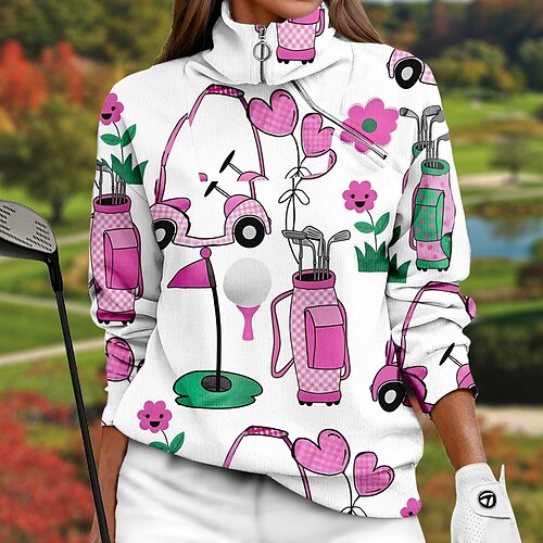 Women's Golf Hoodie Golf Pullover Golf Sweatshirt Thermal Warm Breathable Moisture Wicking Long Sleeve Golf Outerwear Top Regular Fit 1/4 Zip Stand Collar Printed Spring Autumn Tennis Golf Pickleball
Women's Golf Hoodie Golf Pullover Golf Sweatshirt Thermal Warm Breathable Moisture Wicking Long Sleeve Golf Outerwear Top Regular Fit 1/4 Zip Stand Collar Printed Spring Autumn Tennis Golf Pickleball