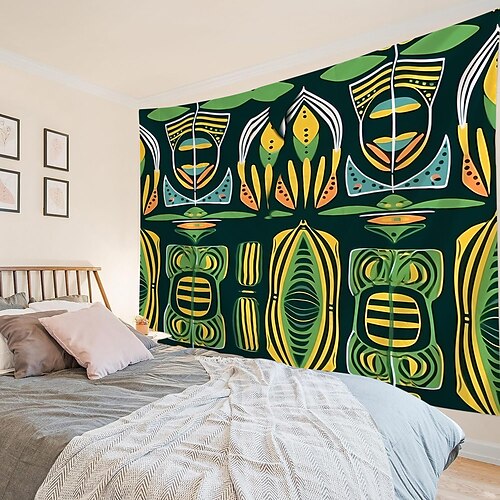 Tapisserie à motif géométrique ethnique africain, art mural, grande tapisserie, décoration murale, fond de photographie, couverture, rideaux, maison, chambre à coucher, décoration de salon
Tapisserie à motif géométrique ethnique africain, art mural, grande tapisserie, décoration murale, fond de photographie, couverture, rideaux, maison, chambre à coucher, décoration de salon