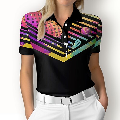 Mulheres Camisa polo de caminhada Camisa de golfe Pólo de botões Respirável Secagem Rápida Pavio Humido Manga Curta Vestuário de golfe Roupas de golfe Normal Estampado Verão Tênis Golfe Pickleball
Mulheres Camisa polo de caminhada Camisa de golfe Pólo de botões Respirável Secagem Rápida Pavio Humido Manga Curta Vestuário de golfe Roupas de golfe Normal Estampado Verão Tênis Golfe Pickleball