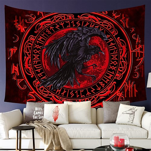 Tapiz colgante de arte popular con tótem vikingo, arte de pared de cuervo, tapiz grande, decoración mural, fotografía, telón de fondo, manta, cortina, hogar, dormitorio, sala de estar
Tapiz colgante de arte popular con tótem vikingo, arte de pared de cuervo, tapiz grande, decoración mural, fotografía, telón de fondo, manta, cortina, hogar, dormitorio, sala de estar