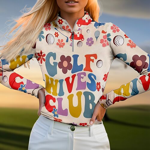 Mujer Camisas de polo Camiseta de golf Transpirable Secado rápido Dispersor de humedad Manga Larga Ropa de golf ropa de golf Ajuste regular Cremallera Cuello alto Letra Primavera Otoño Tenis Golf
Mujer Camisas de polo Camiseta de golf Transpirable Secado rápido Dispersor de humedad Manga Larga Ropa de golf ropa de golf Ajuste regular Cremallera Cuello alto Letra Primavera Otoño Tenis Golf