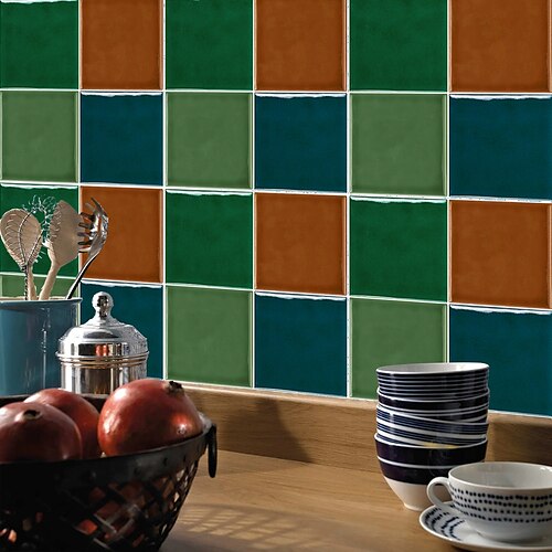 10 pcs Peel And Stick Wall Tile Stickers DIY Self-Adhesive Waterproof Adhesive Wallpaper Kitchen Bathroom Tile Wall Art Decals Home Decor 3.94 X 3.94inch
10 pcs Peel And Stick Wall Tile Stickers DIY Self-Adhesive Waterproof Adhesive Wallpaper Kitchen Bathroom Tile Wall Art Decals Home Decor 3.94 X 3.94inch