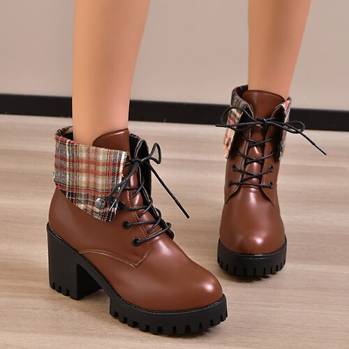 Femme Bottes Grandes Tailles Bottes à talons Bureau Travail du quotidien Bottines Bottines Talon Bottier Bout rond Rétro Vintage Elégant Polyuréthane Fermeture Plaid Noir Marron
Femme Bottes Grandes Tailles Bottes à talons Bureau Travail du quotidien Bottines Bottines Talon Bottier Bout rond Rétro Vintage Elégant Polyuréthane Fermeture Plaid Noir Marron