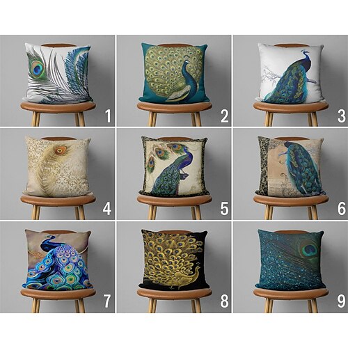 Funda de almohada de doble cara con animales de pavo real, funda de cojín cuadrada decorativa suave, funda de almohada para dormitorio, sala de estar, sofá y silla, 1 ud.
Funda de almohada de doble cara con animales de pavo real, funda de cojín cuadrada decorativa suave, funda de almohada para dormitorio, sala de estar, sofá y silla, 1 ud.