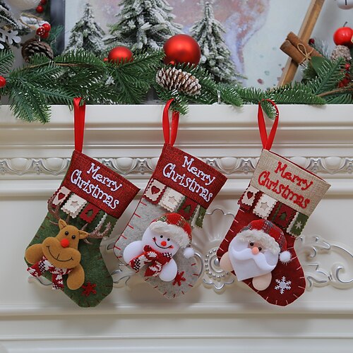 Medias navideñas a cuadros pequeñas en 3d, muñeco de oso, colgante para árbol de Navidad para decoración de chimenea para fiestas navideñas
Medias navideñas a cuadros pequeñas en 3d, muñeco de oso, colgante para árbol de Navidad para decoración de chimenea para fiestas navideñas