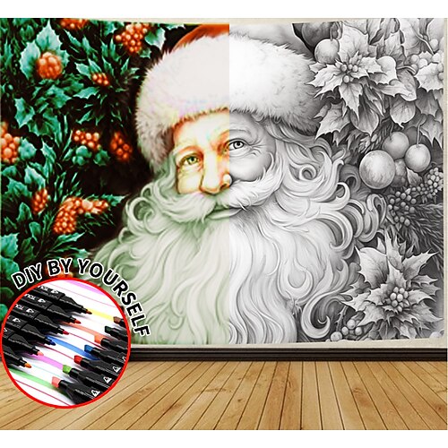 Christmas Santa DIY Graffitiable Hanging Tapestry Wall Art Large Xmas Tapestry Mural Decor Photograph Backdrop Blanket Curtain Home Bedroom Living Room Decoration
Christmas Santa DIY Graffitiable Hanging Tapestry Wall Art Large Xmas Tapestry Mural Decor Photograph Backdrop Blanket Curtain Home Bedroom Living Room Decoration