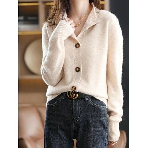 Gilet Cardigan Femme A côtes Tricoter Mao Polyester Bouton Tricoté Automne Hiver Normal Extérieur du quotidien Sortie mode Décontractées Flexible manche longue Couleur unie Noir Bleu Chameau S M L
Gilet Cardigan Femme A côtes Tricoter Mao Polyester Bouton Tricoté Automne Hiver Normal Extérieur du quotidien Sortie mode Décontractées Flexible manche longue Couleur unie Noir Bleu Chameau S M L