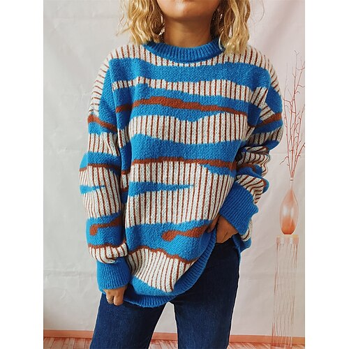 Mujer Suéter de punto Cuello Barco Fornido Tejer Poliéster De Punto Primavera Otoño Invierno Regular Hogar Trabajo Diario Diario Elegante Casual Manga Larga A Rayas Negro Azul Piscina S M L
Mujer Suéter de punto Cuello Barco Fornido Tejer Poliéster De Punto Primavera Otoño Invierno Regular Hogar Trabajo Diario Diario Elegante Casual Manga Larga A Rayas Negro Azul Piscina S M L