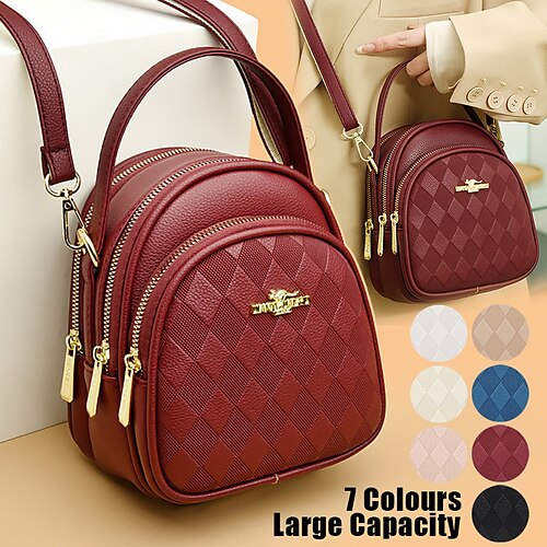 Mujer Bolso bandolera Bolsa de hombro Bolsa domo Cuero de PU Exterior Diario Festivos Cremallera Gran Capacidad Impermeable Ligero Color sólido Plaid Granate blanquecino Negro
Mujer Bolso bandolera Bolsa de hombro Bolsa domo Cuero de PU Exterior Diario Festivos Cremallera Gran Capacidad Impermeable Ligero Color sólido Plaid Granate blanquecino Negro