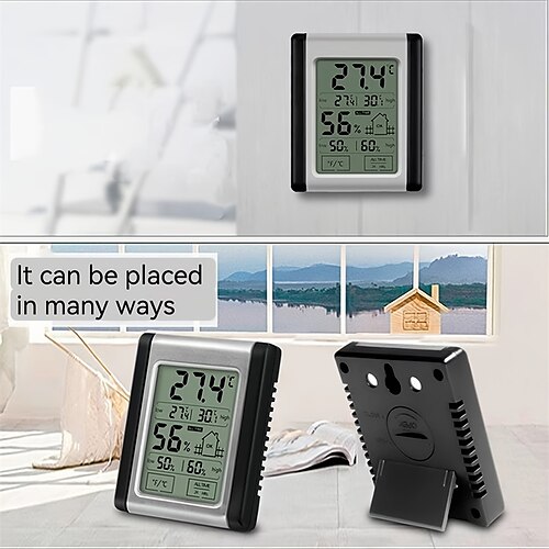 hygromètre numérique Thermomètre d'intérieur avec jauge d'humidité pré-calibrée avec mémoire de 24 heures
hygromètre numérique Thermomètre d'intérieur avec jauge d'humidité pré-calibrée avec mémoire de 24 heures