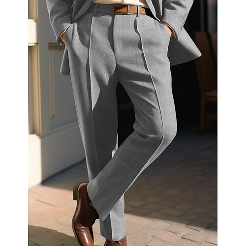 Homens Social Calças Calças de Terno Bolso frontal Perna reta Xadrez Conforto O negócio Diário Feriado Moda Chique Moderno Preto Marron
Homens Social Calças Calças de Terno Bolso frontal Perna reta Xadrez Conforto O negócio Diário Feriado Moda Chique Moderno Preto Marron