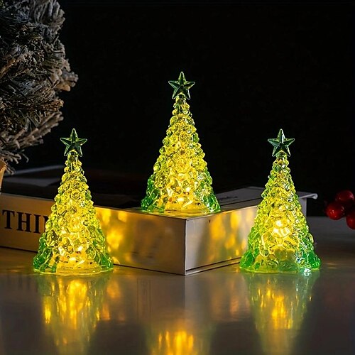 1 pieza de decoración navideña, mini árbol de Navidad luminoso, luz nocturna de cristal transparente, regalo de Nochebuena
1 pieza de decoración navideña, mini árbol de Navidad luminoso, luz nocturna de cristal transparente, regalo de Nochebuena