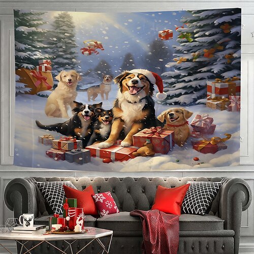 Weihnachtshunde hängender Wandteppich, Wandkunst, großer Weihnachts-Wandteppich, Wanddekoration, Fotografie, Hintergrund, Decke, Vorhang, Zuhause, Schlafzimmer, Wohnzimmer, Dekoration
Weihnachtshunde hängender Wandteppich, Wandkunst, großer Weihnachts-Wandteppich, Wanddekoration, Fotografie, Hintergrund, Decke, Vorhang, Zuhause, Schlafzimmer, Wohnzimmer, Dekoration