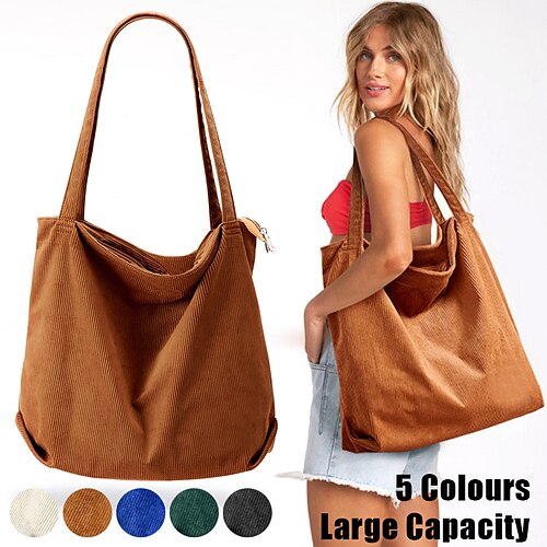 Damen Stoffbeutel Schultertasche Kord Outdoor Einkauf Täglich Hohe Kapazität Leichtgewichtig Langlebig Feste Farbe nicht-gerade weiss Schwarz Blau
Damen Stoffbeutel Schultertasche Kord Outdoor Einkauf Täglich Hohe Kapazität Leichtgewichtig Langlebig Feste Farbe nicht-gerade weiss Schwarz Blau