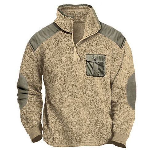 Hombre Sudadera Sudadera con un cuarto de cremallera Negro Marrón Caqui Media cremallera Bloque de color Retazos Bolsillo Deporte Diario Festivos Ropa de calle Casual Vellón fino Otoño invierno Ropa
Hombre Sudadera Sudadera con un cuarto de cremallera Negro Marrón Caqui Media cremallera Bloque de color Retazos Bolsillo Deporte Diario Festivos Ropa de calle Casual Vellón fino Otoño invierno Ropa