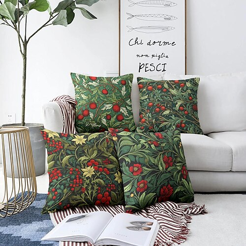 Weihnachts-Doppelseiten-Kissenbezug, 4 Stück, Weihnachts-Stechpalme, weich, dekorativ, quadratisch, Kissenbezug für Schlafzimmer, Wohnzimmer, Sofa, Couch, Stuhl
Weihnachts-Doppelseiten-Kissenbezug, 4 Stück, Weihnachts-Stechpalme, weich, dekorativ, quadratisch, Kissenbezug für Schlafzimmer, Wohnzimmer, Sofa, Couch, Stuhl