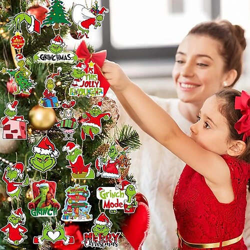 24 peças decorações de natal grinch, decorações de suspensão de árvores, etiquetas de presente, decorações de árvore de natal, etiquetas de suspensão presente de natal
24 peças decorações de natal grinch, decorações de suspensão de árvores, etiquetas de presente, decorações de árvore de natal, etiquetas de suspensão presente de natal