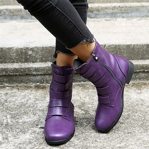 Mujer Botas Tallas Grandes Exterior Diario Botines Botines Tacón Plano Dedo redondo Elegante Felpa Casual PU Cremallera Color sólido Morado Marrón
Mujer Botas Tallas Grandes Exterior Diario Botines Botines Tacón Plano Dedo redondo Elegante Felpa Casual PU Cremallera Color sólido Morado Marrón