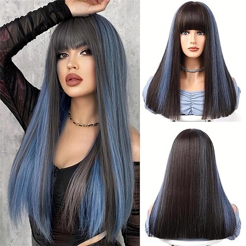 Pelucas rectas de 20 pulgadas de largo con flequillo limpio pelo azul mezclado negro natural fibra sintética resistente al calor con flequillo peluca de fiesta cosplay para mujeres pelucas de fiesta
Pelucas rectas de 20 pulgadas de largo con flequillo limpio pelo azul mezclado negro natural fibra sintética resistente al calor con flequillo peluca de fiesta cosplay para mujeres pelucas de fiesta