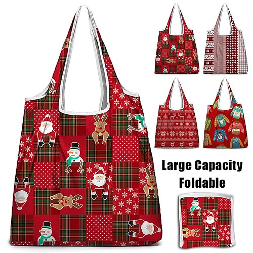 Femme Fourre-tout Sac d'épaule Sac hobo Polyester Extérieur Noël Achats Imprimé Grande Capacité Respirable Pliable Plaid 3D Personnage
Femme Fourre-tout Sac d'épaule Sac hobo Polyester Extérieur Noël Achats Imprimé Grande Capacité Respirable Pliable Plaid 3D Personnage