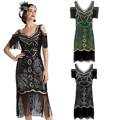 Elegant Vintage Inspired The Great Gatsby Party Costume Masquerade Prom Dress The Great Gatsby Women's Cosplay Costume Halloween Event / Party Casual Daily Party / Cocktail Dress
Elegant Vintage Inspired The Great Gatsby Party Costume Masquerade Prom Dress The Great Gatsby Women's Cosplay Costume Halloween Event / Party Casual Daily Party / Cocktail Dress