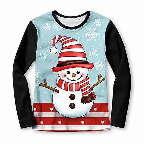 Noël Fille 3D Bonhomme de neige marinière Motif de flocon de neige Tee-shirts Chemise manche longue 3D effet Automne Hiver Actif Mode Le style mignon Polyester Enfants 3-12 ans Col Ras du Cou
Noël Fille 3D Bonhomme de neige marinière Motif de flocon de neige Tee-shirts Chemise manche longue 3D effet Automne Hiver Actif Mode Le style mignon Polyester Enfants 3-12 ans Col Ras du Cou