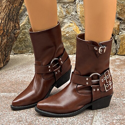 Damen Stiefel Springerstiefel Täglich Blockabsatz Spitze Zehe Brautkleider schlicht Kunstleder Halbschuhe Schwarz Braun
Damen Stiefel Springerstiefel Täglich Blockabsatz Spitze Zehe Brautkleider schlicht Kunstleder Halbschuhe Schwarz Braun