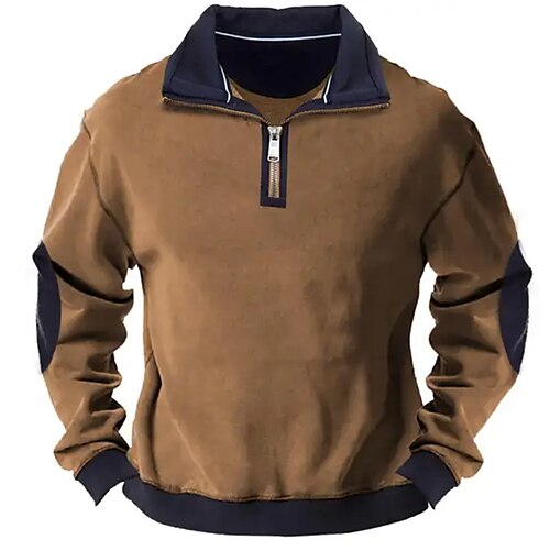 Herren Sweatshirt Pullover Sweatshirt mit Viertelreißverschluss Braun Stehkragen Farbblock Patchwork Sport Natur Täglich Festtage Strassenmode Basic Brautkleider schlicht Frühling Herbst
Herren Sweatshirt Pullover Sweatshirt mit Viertelreißverschluss Braun Stehkragen Farbblock Patchwork Sport Natur Täglich Festtage Strassenmode Basic Brautkleider schlicht Frühling Herbst