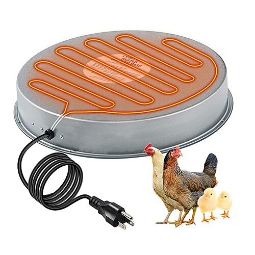 Calentador de agua para pollos, calentador de agua para pollos con base calentada, calentador de agua automático para mascotas Calentador de 15.7x15.7x1.6 pulgadas 30 ° C Temperatura constante de metal plug and play para descongelador de invierno de granj
Calentador de agua para pollos, calentador de agua para pollos con base calentada, calentador de agua automático para mascotas Calentador de 15.7x15.7x1.6 pulgadas 30 ° C Temperatura constante de metal plug and play para descongelador de invierno de granj
