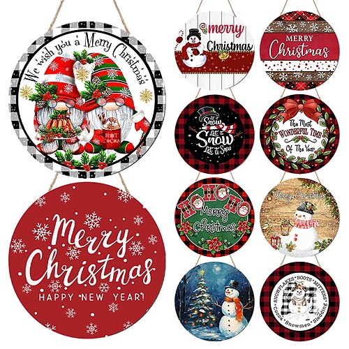 Letrero de madera para pared de Navidad, placa redonda con patrón de madera, accesorios de decoración de pared, para decoración del hogar, decoración de la habitación, artículos para el hogar
Letrero de madera para pared de Navidad, placa redonda con patrón de madera, accesorios de decoración de pared, para decoración del hogar, decoración de la habitación, artículos para el hogar