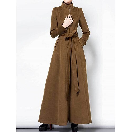 Women's Long Overcoat Winter Coat Belted Trench Coat Thermal Warm Windproof Pea Coat Fall Elegant Lady Dress Coat Classic Party Jacket Long Sleeve Brown
Women's Long Overcoat Winter Coat Belted Trench Coat Thermal Warm Windproof Pea Coat Fall Elegant Lady Dress Coat Classic Party Jacket Long Sleeve Brown