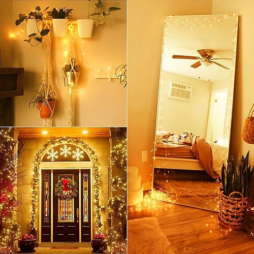 33ft/66ft Twinkle Star String Lights, Waterproof LED Fairy String Lights With 8 Modes, Remote Control LED String Lights for Christmas Wedding Party Home Holiday Decoration
33ft/66ft Twinkle Star String Lights, Waterproof LED Fairy String Lights With 8 Modes, Remote Control LED String Lights for Christmas Wedding Party Home Holiday Decoration