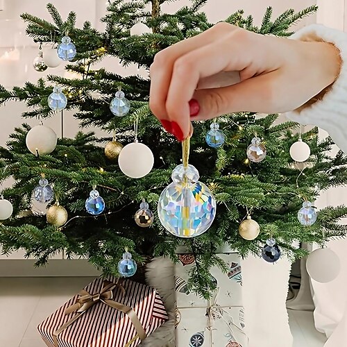 12 peças enfeites de bolas de natal de vidro de cristal multicolorido bola prisma colorida decorações de árvore de natal enfeite de cristal pendurado para festa de casamento de natal decoração de casa
12 peças enfeites de bolas de natal de vidro de cristal multicolorido bola prisma colorida decorações de árvore de natal enfeite de cristal pendurado para festa de casamento de natal decoração de casa