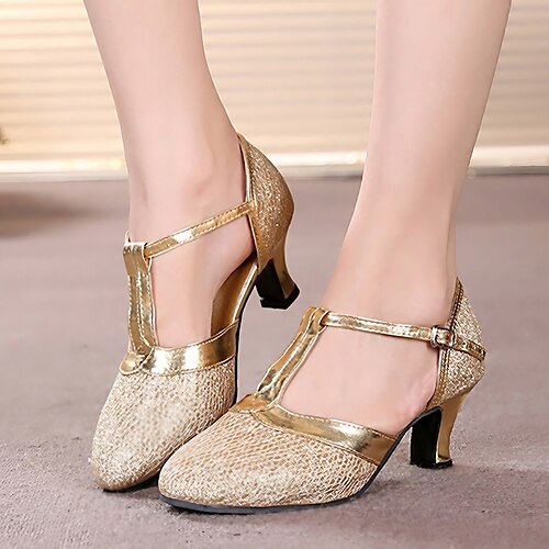 Femme Salon Chaussures Modernes Utilisation Entraînement Extérieur Collections de fêtes Professionnel Paillettes Fantaisie Tulle Talon haut Bout rond Boucle Lanière en T Sangle croisée Adulte Dorée
Femme Salon Chaussures Modernes Utilisation Entraînement Extérieur Collections de fêtes Professionnel Paillettes Fantaisie Tulle Talon haut Bout rond Boucle Lanière en T Sangle croisée Adulte Dorée