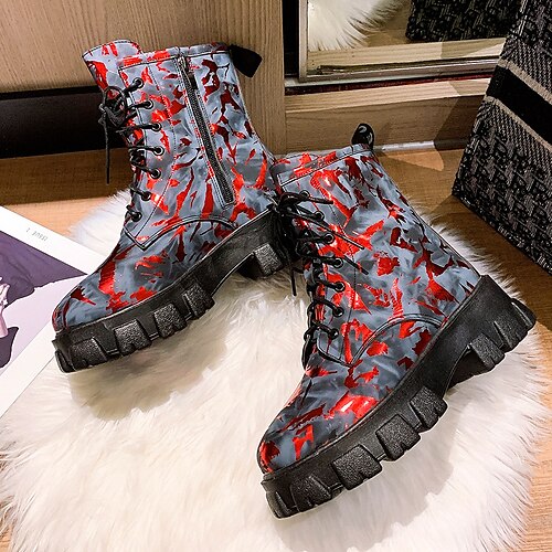 Femme Bottes Bottes de plate-forme Bottes de Combat Grandes Tailles Soirée Extérieur du quotidien Bottines Bottines Plateau Talon Bottier Bout rond Punk Mode Gothique Polyuréthane Lacet Bloc de
Femme Bottes Bottes de plate-forme Bottes de Combat Grandes Tailles Soirée Extérieur du quotidien Bottines Bottines Plateau Talon Bottier Bout rond Punk Mode Gothique Polyuréthane Lacet Bloc de