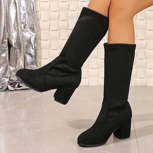 Damen Stiefel Übergrössen Stiefel mit Absatz Outdoor Täglich Kniehohe Stiefel Konischer Absatz Blockabsatz Runde Zehe Vintage Elegant Brautkleider schlicht Wildleder Kunstleder Reißverschluss Feste
Damen Stiefel Übergrössen Stiefel mit Absatz Outdoor Täglich Kniehohe Stiefel Konischer Absatz Blockabsatz Runde Zehe Vintage Elegant Brautkleider schlicht Wildleder Kunstleder Reißverschluss Feste